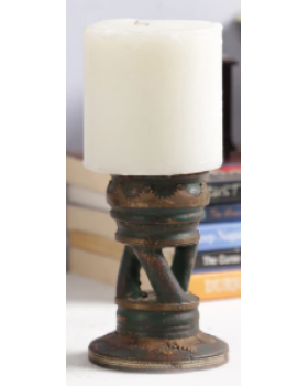 WENGE SPIRAL CANDLE STAND